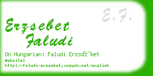 erzsebet faludi business card